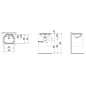 Laufen Bijou - lavabo à encastrer 450x405 mm, avec 1 trou pour robinetterie, blanc H8112200000001 Laufen Bijou - lavabo à encastrer 450x405 mm, avec 1 trou pour robinetterie, blanc H8112200000001