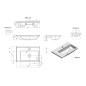 Sapho Arana - Lavabo 560x110x350 mm, version gauche, blanc AN055