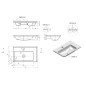 Sapho Arana - Lavabo 560x110x350 mm, sans trop-plein, trou pour robinetterie, blanc AN056 Sapho Arana - Lavabo 560x110x350 mm, sans trop-plein, trou pour robinetterie, blanc AN056