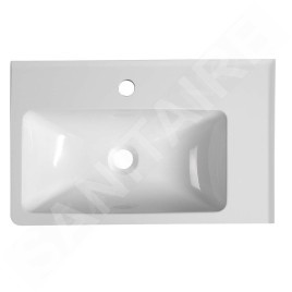 Sapho Arana - Lavabo 560x110x350 mm, sans trop-plein, trou pour robinetterie, blanc AN056