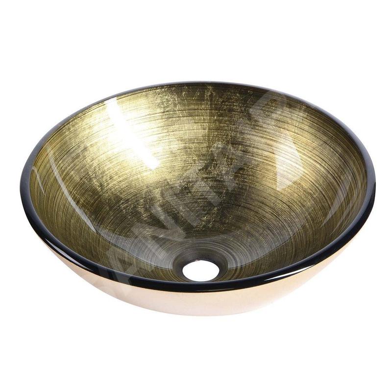 Sapho Beauty - Vasque à poser, diamètre 420 mm, verre/bronze 2501-21 Sapho Beauty - Vasque à poser, diamètre 420 mm, verre/bronze 2501-21