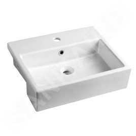 Sapho Isvea Purity - Lavabo semi-encastré, 500x420 mm, blanc 10PL52050
