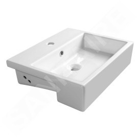 Sapho Isvea Purity - Lavabo semi-encastré, 500x420 mm, blanc 10PL52050