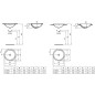 Ideal Standard Connect - Lavabo pour installation sous plaque, diamètre : 380 mm, avec déversoir, blanc E505201