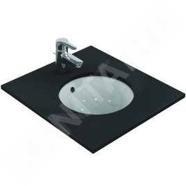 Ideal Standard Connect - Lavabo pour installation sous plaque, diamètre : 380 mm, avec déversoir, blanc E505201