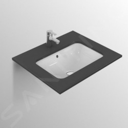Ideal Standard Connect - Lavabo pour installation sous plaque, 580x410 mm, avec déversoir, blanc E506101