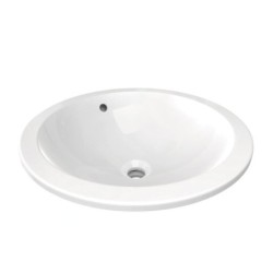 Ideal Standard Connect - Lavabo encastré, diamètre : 480 mm, sans ouverture pour mitigeur, blanc E505401