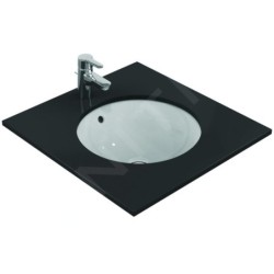 Ideal Standard Connect - Lavabo encastré, diamètre : 480 mm, sans ouverture pour mitigeur, blanc E505401