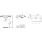 Ideal Standard Connect - Lavabo encastré, 500x390 mm, avec déversoir, 1 ouverture pour mitigeur, blanc E504301 Ideal Standard Connect - Lavabo encastré, 500x390 mm, avec déversoir, 1 ouverture pour mitigeur, blanc E504301