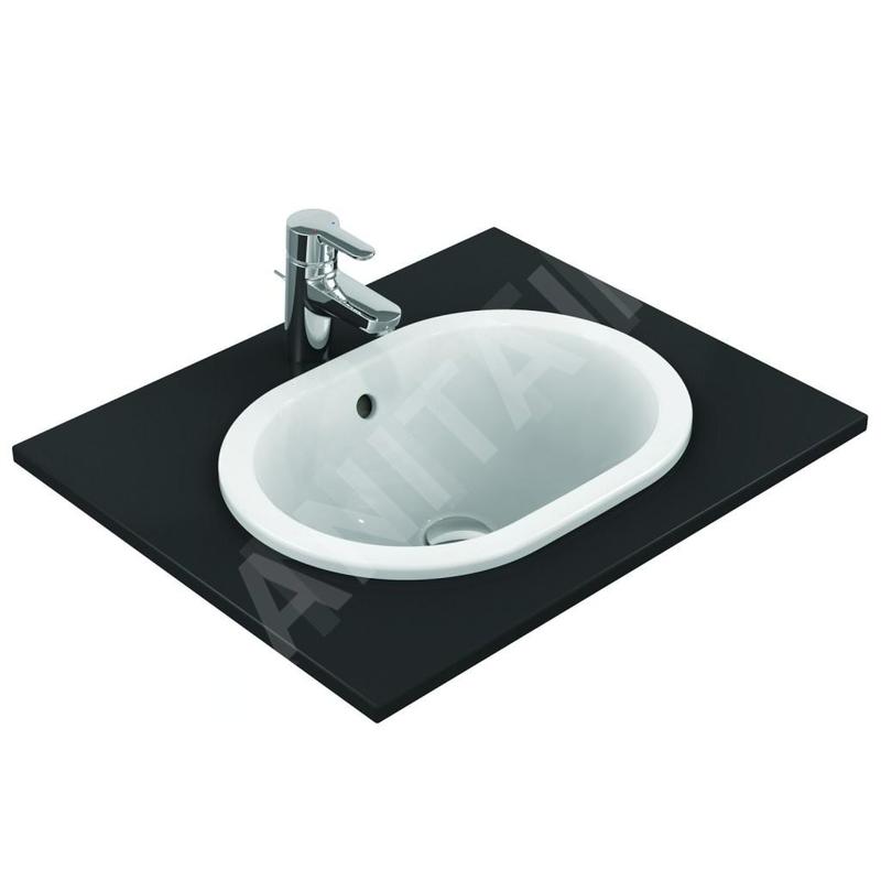 Ideal Standard Connect - Lavabo encastré, 480x350 mm, avec déversoir, blanc E504501