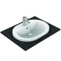 Ideal Standard Connect - Lavabo encastré 620x460 mm, avec déversoir, 1 ouverture pour mitigeur, blanc E504001