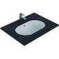 Ideal Standard Connect - Lavabo pour installation sous plaque, 620x410 mm, avec déversoir, blanc E505001