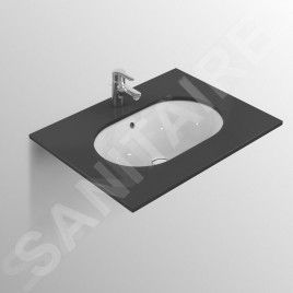Ideal Standard Connect - Lavabo pour installation sous plaque, 620x410 mm, avec déversoir, blanc E505001