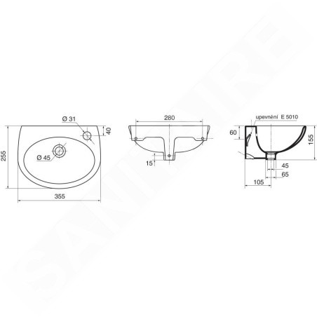 Ideal Standard Eurovit - Éléments de fixation E501067