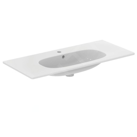 Ideal Standard Tesi - Lavabo à encastrer 1025x450x165 mm, un trou pour mitigeur, blanc T350801