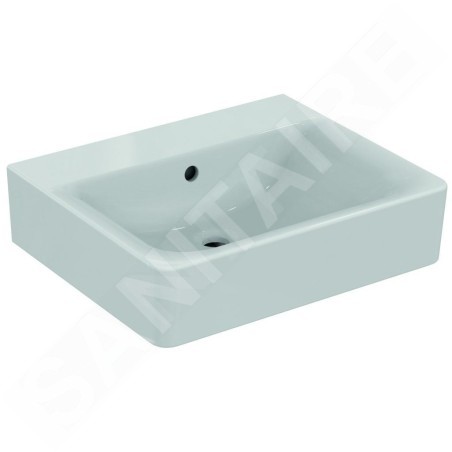 Ideal Standard Connect - Lavabo 550x175x460 mm, sans trou pour mitigeur, avec déversoir, blanc E811101