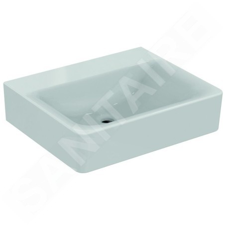 Ideal Standard Connect - Lavabo 550x155x460 mm, sans trou pour mitigeur, sans déversoir, avec Ideal Plus, blanc E8112MA