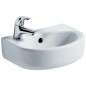 Ideal Standard Connect - Lavabo 350x260 mm, 1 ouverture pour mitigeur à gauche, avec Ideal Plus, blanc E7912MA