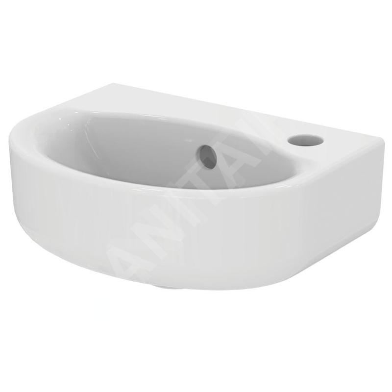 Ideal Standard Connect - Lavabo 350x260 mm, 1 ouverture pour mitigeur à droite, avec Ideal Plus, blanc E7913MA