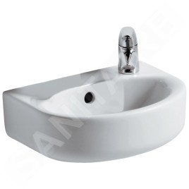 Ideal Standard Connect - Lavabo 350x260 mm, 1 ouverture pour mitigeur à droite, avec Ideal Plus, blanc E7913MA