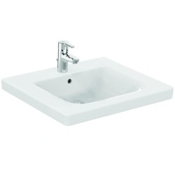 Ideal Standard Connect Freedom - Lavabo 600x560 mm, 1 ouverture pour mitigeur, blanc E548201
