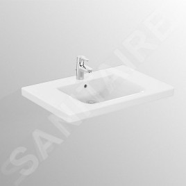 Ideal Standard Connect Freedom - Lavabo 800x560 mm, 1 ouverture pour mitigeur, blanc E548401