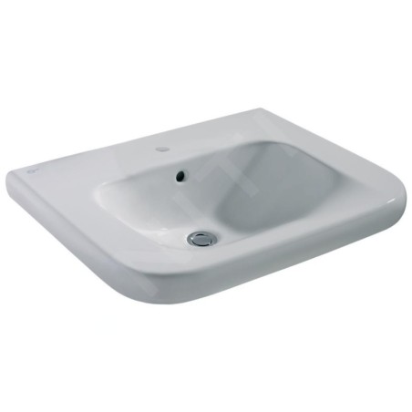 Ideal Standard Contour 21 - Lavabo adapté aux personnes à mobilité réduite 650x560 mm, 1 trou pour mitigeur, blanc V216801