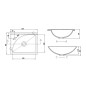 Aqualine Zoja - Meuble lavabo 400x320 mm, sans trop-plein, trou pour robinet à gauche, blanc LM408 Aqualine Zoja - Meuble lavabo 400x320 mm, sans trop-plein, trou pour robinet à gauche, blanc LM408