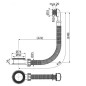 Alcadrain Accessoires - Ensemble de vidange de lavabo avec trop-plein, chromé A328CR Alcadrain Accessoires - Ensemble de vidange de lavabo avec trop-plein, chromé A328CR