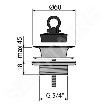 Alcadrain Accessoires - Sortie de lavabo 5/4", métal A439