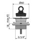 Alcadrain Accessoires - Sortie de lavabo 5/4", métal A439 Alcadrain Accessoires - Sortie de lavabo 5/4", métal A439