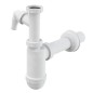 Alcadrain Siphons - Siphon de lavabo diamètre 40 mm avec écrou de trop-plein et raccord A43P Alcadrain Siphons - Siphon de lavabo diamètre 40 mm avec écrou de trop-plein et raccord A43P