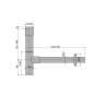 Alcadrain Siphons - Siphon de lavabo Design, diamètre 32 mm, solide, métal A402 Alcadrain Siphons - Siphon de lavabo Design, diamètre 32 mm, solide, métal A402