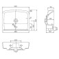 Kolo Rekord - Lavabo, 500x380 mm, 1 point d'amorçage, blanc K91952000 Kolo Rekord - Lavabo, 500x380 mm, 1 point d'amorçage, blanc K91952000
