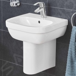 Grohe Euro Ceramic - Lave-mains avec trop-plein, 450x400 mm, PureGuard, blanc alpin 3932400H