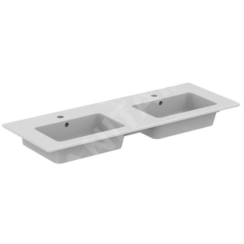 Ideal Standard Tempo - Double vasque, 1215x450 mm, avec trop-plein, blanc E053401 Ideal Standard Tempo - Double vasque, 1215x450 mm, avec trop-plein, blanc E053401