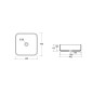 Sapho Lavabos - Lavabo Blade 400x400 mm, blanc WH050