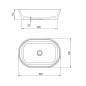 Ravak Solo - Lavabo sur plan, 580x400 mm, sans trop-plein, blanc XJX01358000 Ravak Solo - Lavabo sur plan, 580x400 mm, sans trop-plein, blanc XJX01358000