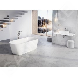 Ravak Solo - Lavabo sur plan, 580x400 mm, sans trop-plein, blanc XJX01358000