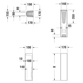 Duravit D-Code - Cache-siphon pour lavabo, blanc 08632700002
