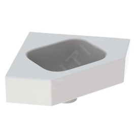 Geberit iCon - Lave-mains d'angle 460x330 mm, sans trou, sans trop-plein, blanc 124730000