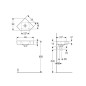 Geberit iCon - Lave-mains d'angle 460x330 mm, sans trou, sans trop-plein, blanc 124730000 Geberit iCon - Lave-mains d'angle 460x330 mm, sans trou, sans trop-plein, blanc 124730000
