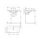 Geberit Acanto - Lavabo 750x422 mm, avec 1 trou, avec trop-plein, blanc 500.632.01.2 Geberit Acanto - Lavabo 750x422 mm, avec 1 trou, avec trop-plein, blanc 500.632.01.2