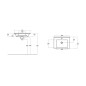 Aqualine Zuno - Lavabo 550x455 mm, avec 1 point d'amorçage, blanc 9055 Aqualine Zuno - Lavabo 550x455 mm, avec 1 point d'amorçage, blanc 9055