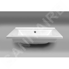 Aqualine Zuno - Lavabo 550x455 mm, avec 1 point d'amorçage, blanc 9055