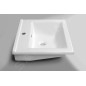Aqualine Zuno - Lavabo 550x455 mm, avec 1 point d'amorçage, blanc 9055 Aqualine Zuno - Lavabo 550x455 mm, avec 1 point d'amorçage, blanc 9055