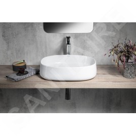 Sapho Jumper - Vasque 500x400 mm, sans trou pour robinet, sans trop-plein, blanc WH071