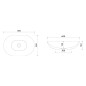 Sapho Lavabos - Lavabo Belisong 600x150x400 mm, sans trop-plein, blanc WH080 Sapho Lavabos - Lavabo Belisong 600x150x400 mm, sans trop-plein, blanc WH080