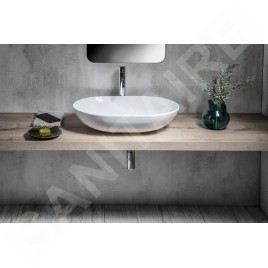 Sapho Lavabos - Lavabo Belisong 600x150x400 mm, sans trop-plein, blanc WH080