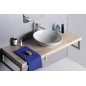 Sapho Lavabos - Lavabo Dimp, diamètre 460 mm, sans trou pour robinet, blanc WH060 Sapho Lavabos - Lavabo Dimp, diamètre 460 mm, sans trou pour robinet, blanc WH060